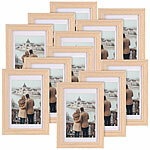 Your Design 12er-Set Bilderrahmen, robustes Acrylglas, 10 x 15 cm, A6, Eiche hell Your Design Bilderrahmen mit robustem Plexiglas