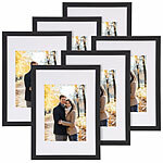 Your Design 6er-Set Bilderrahmen aus Holz, bruchsicheres Acrylglas, A4, schwarz Your Design Bilderrahmen aus Hölzern, bruchsichere Acrylgläser