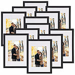 Your Design 12er-Set Bilderrahmen aus Holz, bruchsicheres Acrylglas, A4, schwarz Your Design Bilderrahmen aus Hölzern, bruchsichere Acrylgläser