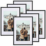 Your Design 6er-Set Bilderrahmen, bruchsicheres Acrylglas, 40 x 60 cm, schwarz Your Design Bilderrahmen aus Hölzern, bruchsichere Acrylgläser