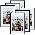 Your Design 6er-Set Bilderrahmen, bruchsicheres Acrylglas, 50 x 70 cm, schwarz Your Design Bilderrahmen aus Hölzern, bruchsichere Acrylgläser