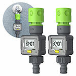 Royal Gardineer 2er-Set Digitale Wasserzähler für den Gartenschlauch, 4 Zähleranzeigen Royal Gardineer Wasserzähler für Gartenschläuche 