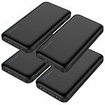 revolt 4e-Set USB-Powerbank, 10.000 mAh, 2x USB-A, 1x USB-C, 2,4 A, 12 Watt revolt Powerbanks mit USB-C Input & Output 