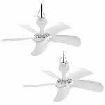 Sichler Haushaltsgeräte 2er-Set Mobiler Decken-Ventilator VT-141.D mit Aufhänger, 41 cm, 9 W Sichler Haushaltsgeräte Mobile Deckenventilatoren 