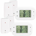 Rosenstein & Söhne 2er-Set Digitale Kühl- & Gefrierschrank-Thermometer, 2 Funk-Sensoren Rosenstein & Söhne Kühlschrank & Gefrierschrank Funk-Thermometer 