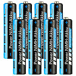 PEARL 8er-Set NiMH-Akkus Typ AAA Micro, 1.100 mAh PEARL NiMH-Akkus Micro (AAA) 