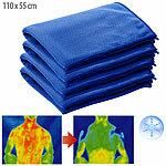 PEARL 4er-Set 2er-Set aktiv kühlende Multifunktionstücher, 110 x 55 cm PEARL Kühltücher 