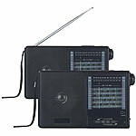 auvisio 2er-Set Analoge 20-Band-Weltempfänger mit FM, MW und 18x KW auvisio Analoge Weltempfänger Reise-Radios 