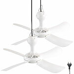 Sichler Haushaltsgeräte 2er-Set Mobile Decken-Ventilatoren VT-151.D mit Aufhänger, 53 cm, 12 W Sichler Haushaltsgeräte Mobile Deckenventilatoren 