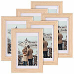 Your Design 6er-Set Bilderrahmen, robustes Acrylglas, 10 x 15 cm, A6, Eiche hell Your Design Bilderrahmen mit robustem Plexiglas