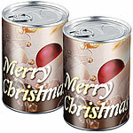 infactory 2er-Set Geschenkdose Merry Christmas: Originelle Präsent-Verpackung infactory Geschenkdosen 