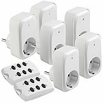 revolt 6er-Set Funk-Steckdosen mit Fernbedienung, 30 m, 3.680 Watt/16 A, weiß revolt Funk-Steckdosen mit Fernbedienung 
