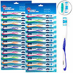 newgen medicals 24er-Pack Marken-Zahnbürsten mit Zungenreiniger, HART, 4 Farben newgen medicals Handzahnbürsten 
