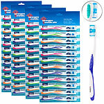 newgen medicals 48er-Pack Marken-Zahnbürsten mit Zungenreiniger, HART, 4 Farben newgen medicals Handzahnbürsten 