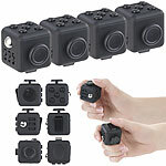 newgen medicals 4er-Set Anti-Stress-Würfel, 5 Funktionen gegen Nervosität, Stress, Wut newgen medicals Anti-Stress-Würfel 