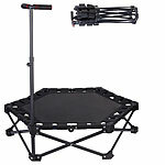 Speeron Klappbares Fitness-Trampolin für Erwachsene, Halte-Griff, 106 cm Ø Speeron Klappbare Fitness-Trampoline mit Halte-Griffen 