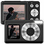 Somikon Full-HD-Digitalkamera, 4K interpoliert, 2 Displays, 16x-Digitalzoom Somikon Full-HD-Digitalkameras mit 2 Displays 