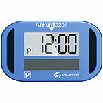 Lescars Kompakte e-Parkscheibe, ECE-Zulassung, Erschütterungssensor, Solar Lescars Digitale Parkscheiben mit ECE-Zulassung und Solar