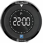 Lescars Digitale e-Parkscheibe, ECE-Zulassung, Erschütterungssensor, Solar Lescars Digitale Parkscheiben mit ECE-Zulassung und Solar 