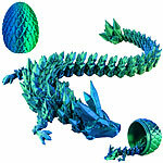 Playtastic 3D-gedrucktes Drachenei mit Drachenfigur, blau/grün, 28,5 cm Playtastic Dracheneier mit Drachenfigur 