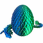 Playtastic 4er 3D-gedrucktes Drachenei mit Drachenfigur, blau/grün, 28,5 cm Playtastic Dracheneier mit Drachenfigur 