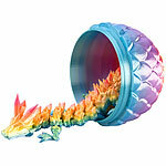Playtastic 5er-Set 3D-gedruckte Dracheneier mit Drachenfigur: 1 großes & 4 kleine Playtastic Dracheneier mit Drachenfigur 