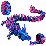 Playtastic 3D-gedrucktes Drachenei mit Drachenfigur, blau/violett, 28,5 cm Playtastic Dracheneier mit Drachenfigur 