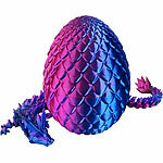 Playtastic 3D-gedrucktes Drachenei mit Drachenfigur, blau/violett, 28,5 cm Playtastic Dracheneier mit Drachenfigur 