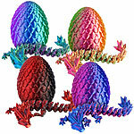 Playtastic 4er-Set 3D-gedruckte Dracheneier mit Mini-Drachenfiguren, 12,7 cm Playtastic Dracheneier mit Drachenfigur 