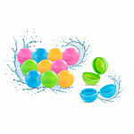 Playtastic 12er-Set wiederverwendbare Wasserbomben, selbstschließend, Ø 6,5 cm Playtastic Wiederverwendbares Wasserbomben-Sets 