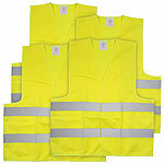 Lescars 4er-Set Auto-Warnwesten, europaweit zugelassen nach EN ISO 20471 Lescars Auto-Warnwesten, europaweit gültig nach EN ISO 20471