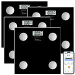 newgen medicals 4er-Set 17in1-Glas-Körperanalysewaagen, App für iOS & Android, 180 kg newgen medicals Körperanalysewaagen mit App, kompatibel zu Apple Health und Google Fit