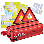 Lescars 2er-Set Kfz-Kombitasche mit Verbandkasten, Warndreieck & Warnweste Lescars 3in1 KFZ Kombitaschen