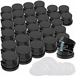 General Office 32er-Set magnetische Kabelclips, 360° drehbar, mit Klebepads, schwarz General Office Magnetische Kabelclips, 360° drehbare, mit Klebepads