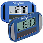 Lescars 2er-Set e-Parkscheiben, ECE-Zulassung, Erschütterungssensor, Solar Lescars Digitale Parkscheiben mit ECE-Zulassung und Solar 