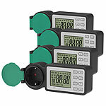 revolt 4er-Set Outdoor-Zeitschaltuhren, programmierbare Zeiten, minutengenau revolt Digitale Outdoor-Zeitschaltuhren 