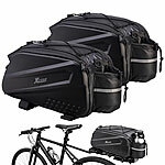 Xcase 2er-Set 2in1-Fahrrad-Gepäckträgertasche, 10 Liter, Trageriemen, PU Xcase  
