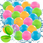 Playtastic 24er-Set wiederverwendbare Wasserbomben, selbstschließend, Ø 6,5 cm Playtastic Wiederverwendbares Wasserbomben-Sets 