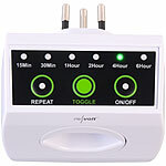 revolt 4er-Set Countdown-Timer für Steckdose Typ J, bis 6 Std., bis 2.300 W revolt Countdown-Timer für Steckdosen Typ J (Schweiz)