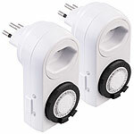 revolt 2er-Set mechanische 24-Std.-Timer für Steckdose Typ J, bis 2.300 Watt revolt Mechanische Zeitschaltuhren für Stromanschluss Typ J (Schweiz)