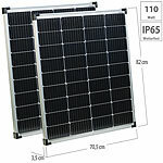 revolt 2er-Set Mobiles monokristallines Solarpanel, 110 W, MC4-komp., IP65 revolt Solarpanels