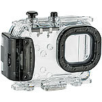 Somikon Universal-Unterwassergehäuse bis 40 m, Objektiv links Somikon Unterwasser Kamera-Hüllen
