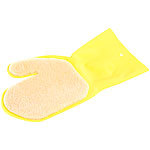 PEARL Handschuh mit Polier-Pad aus Acryl, rechtshändig PEARL Reinigungs- und Pflegehandschuhe