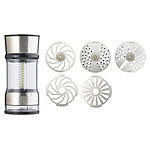 Rosenstein & Söhne Elegante Küchenreibe mit Mahlwerk und Dose, 3 Edelstahl-Wechselklingen Rosenstein & Söhne Universal Dosenreiben & -Mühlen