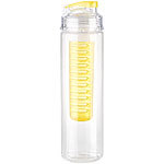 Rosenstein & Söhne Trinkflasche, Wasserflasche mit Fruchtbehälter, Tritan, BPA-frei, gelb Rosenstein & Söhne