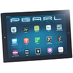 PEARL 2er-Set Glas-Schneidebretter im Tablet-Design, 23 x 16 cm & 19 x 13 cm PEARL Glas-Schneidebretter