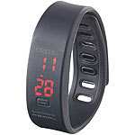 Crell Digitale Sport-Uhr mit LED-Display und Silikon-Armband Crell LED-Armbanduhren