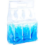 PEARL 4er-Set Kühl-Tragetaschen für je 6 Flaschen oder Getränkedosen PEARL Flaschenkühler Tragetaschen