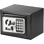 Xcase Stahlsafe mit digitalem Code-Schloss und 2 Tresor-Schlüsseln, 5 Liter Xcase Tresore mit Zahlenschloss