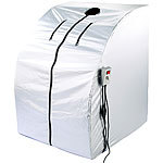 newgen medicals Portable Infrarot-Sauna V2 mit 2 Keramik-Heizern, Klapp-Sitz, 1.600 W newgen medicals Infrarot Falt-Sauna